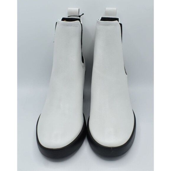 ECCO Womens Sz EU 40 US 9-9.5 Shape Motion 55 Bright White Leather Chelsea Boots - Picture 7 of 12